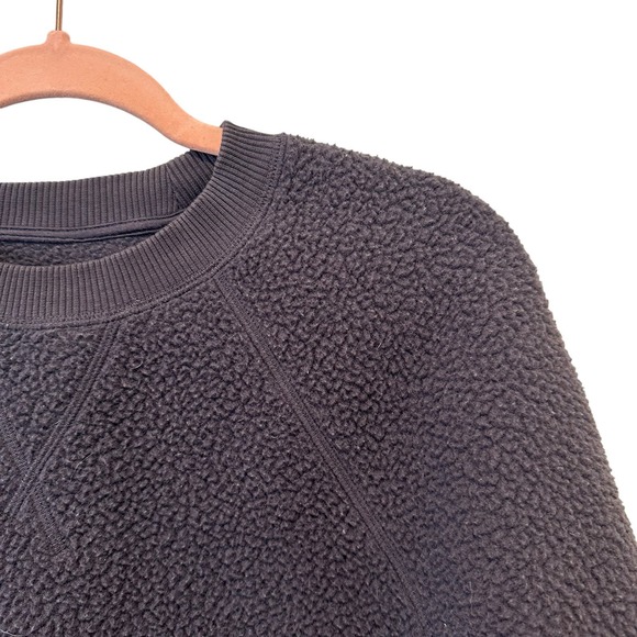 Everlane Renew Fleece Raglan Crewneck Sweatshirt In Pewter Gray - Picture 8 of 11